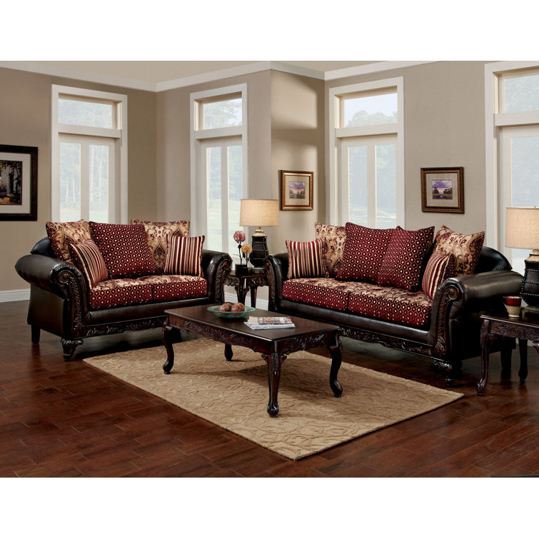 Bloomsbury Market Adamsun 2 Piece Faux Leather Living Room Set
